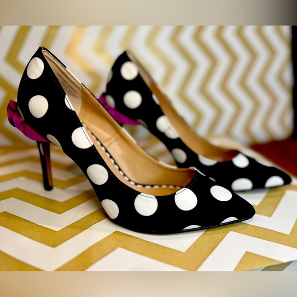 Betsey Johnson Shoes - NWOT Betsey Johnson “Harbur” Polka Dot Stilettos with Skirt!! Size 6.5